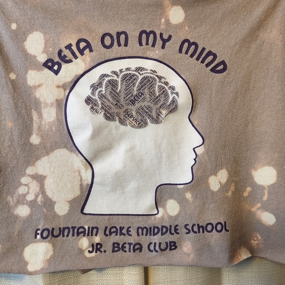 Beta Club, Fountain Lake Middle School Cropped, Bleached t-shirt - Picture 3 of 4
